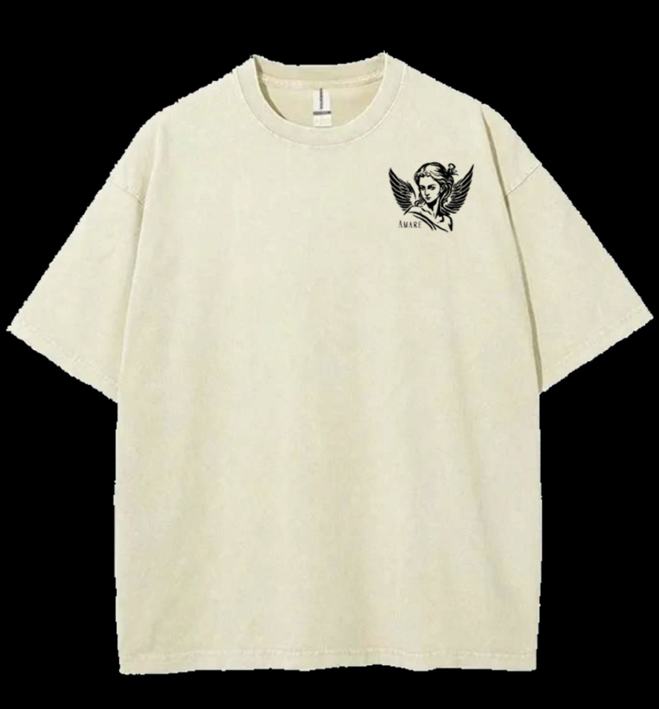 Amare Oversized Beige Aphrodite Graphic T-Shirt