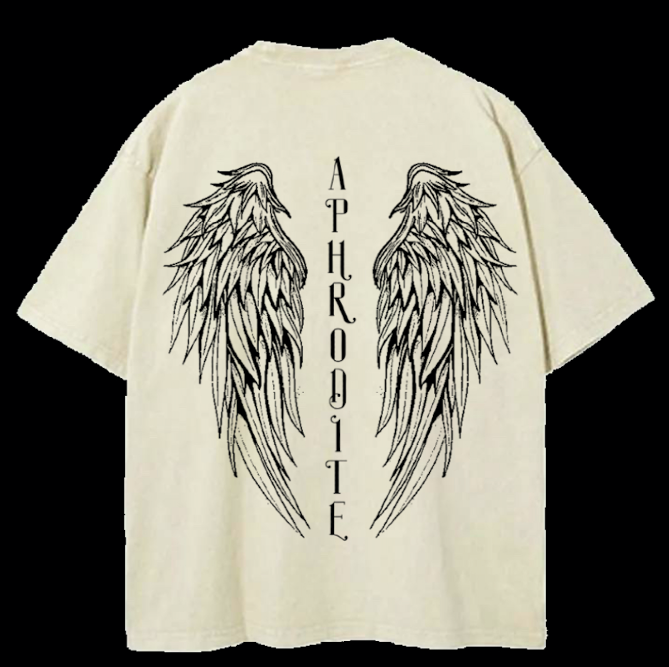 Amare Oversized Beige Aphrodite Graphic T-Shirt